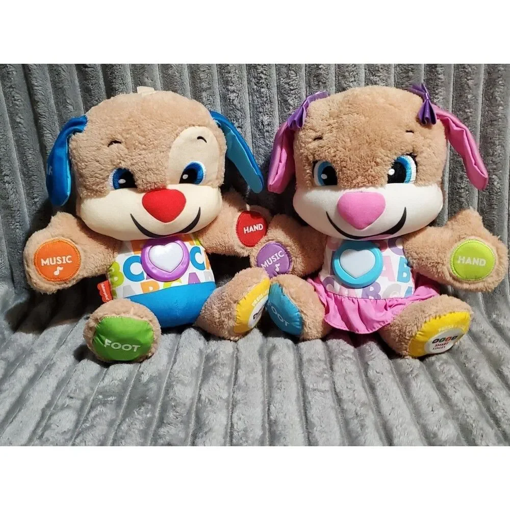 2 Fisher Price Laugh and Learn Puppy Smart Stages Interactive Toy Boy & Girl